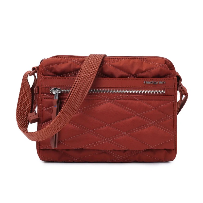 Hedgren EYE Crossbody Bag with RFID Pocket - New Quilt Brandy Brown
