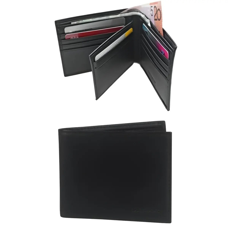 Samsonite RFID Blocking Leather Wallet with Credit Card Flap - Black