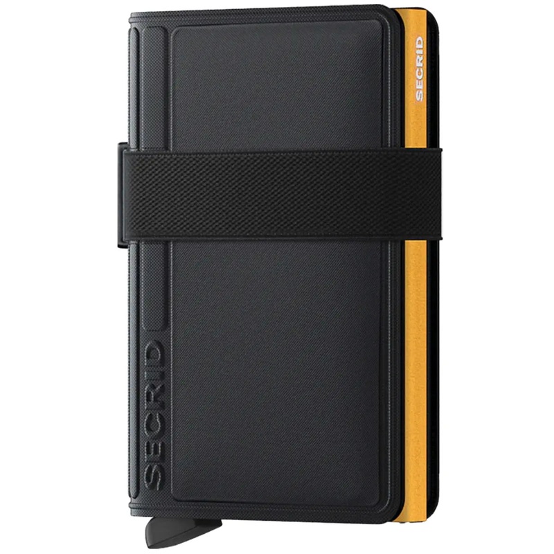 Secrid Bandwallet Compact RFID Wallet - Black / Ochre (TPU)