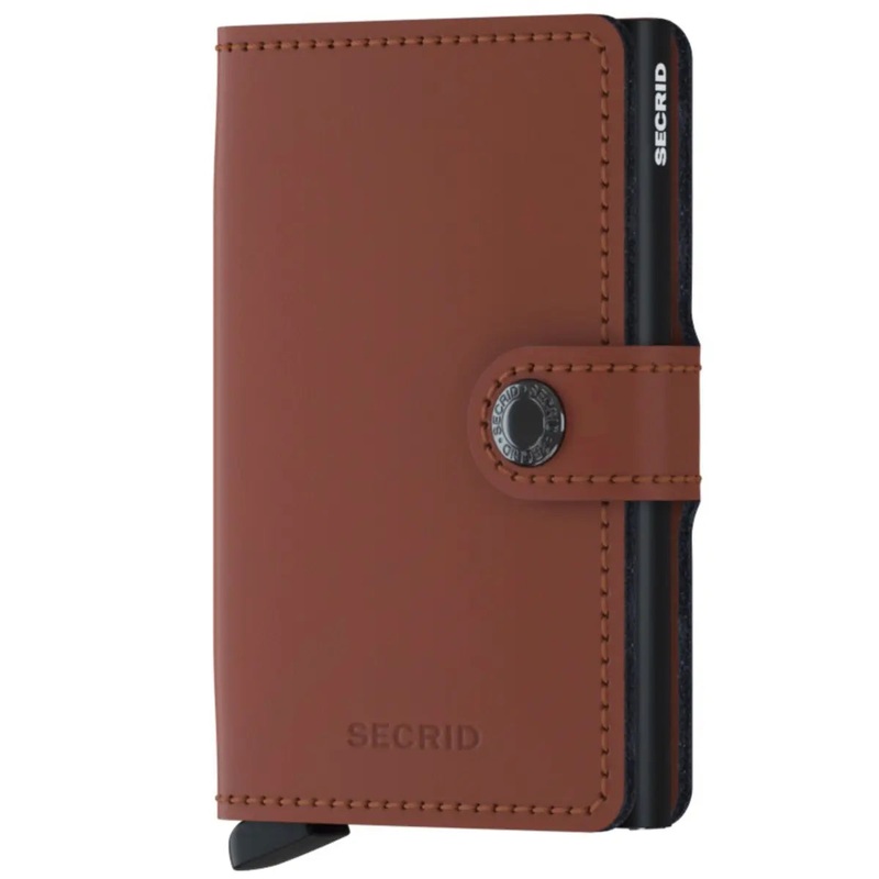 Secrid Miniwallet Compact RFID Wallet - Matte Brick / Black