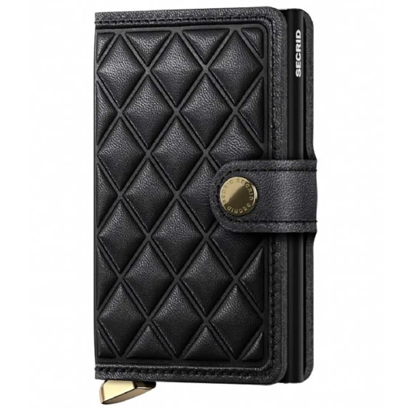 Secrid Premium Miniwallet Compact RFID Wallet - Emboss Diamond Black