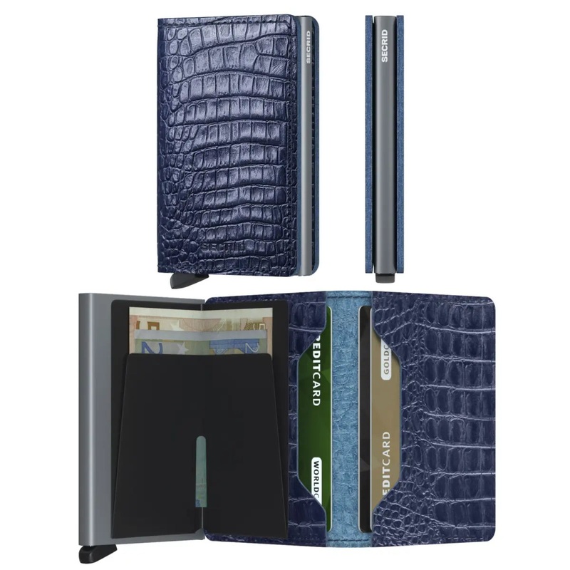 Secrid Slimwallet Compact RFID Wallet - Nile - Blue