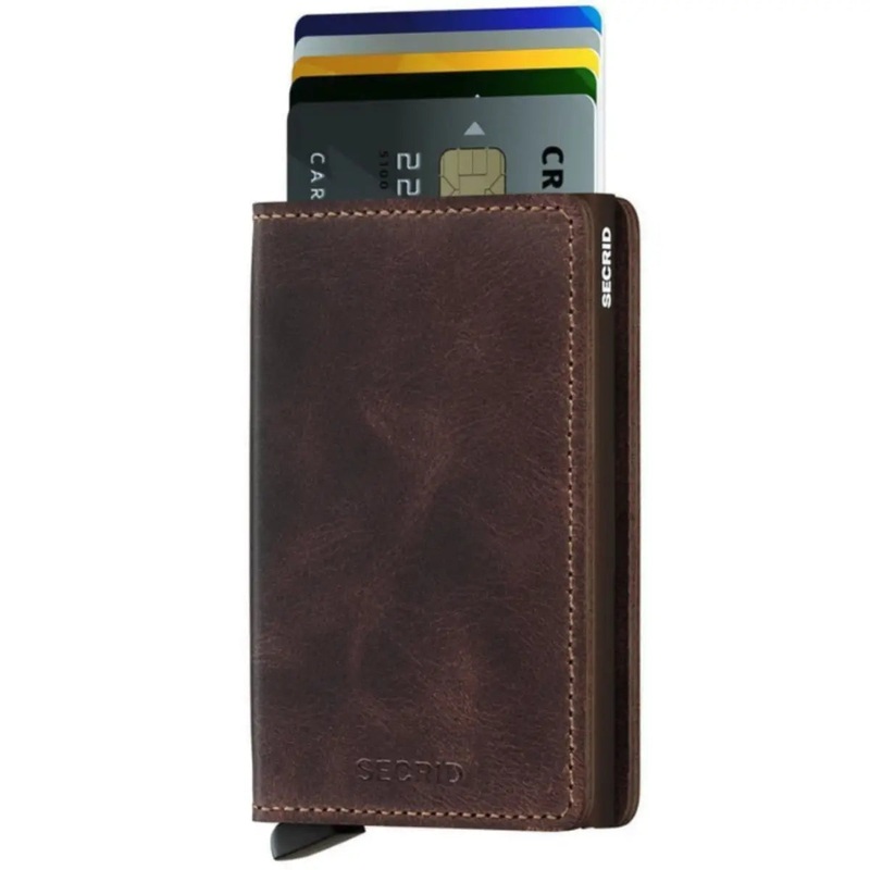 Secrid Slimwallet Compact RFID Wallet - Vintage Chocolate