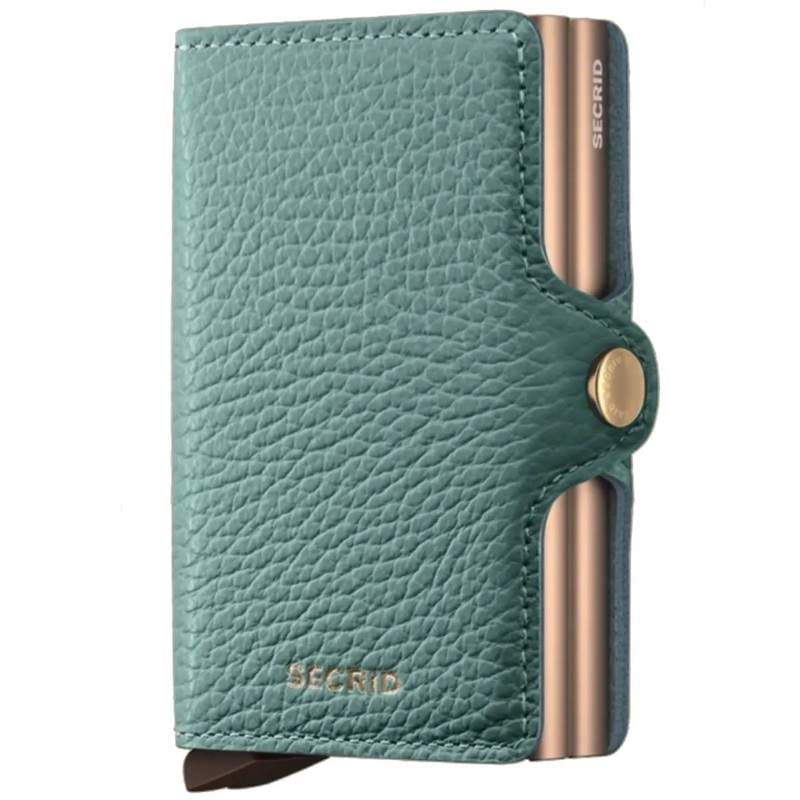 Secrid Twinwallet Compact RFID Wallet - Pebble Sea Green