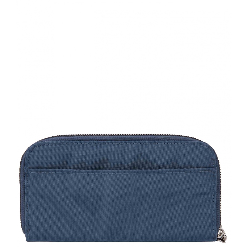 RFID-Blocking Double Zip Clutch Wallet