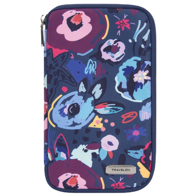 RFID Family Passport Wallet - Midnight Floral