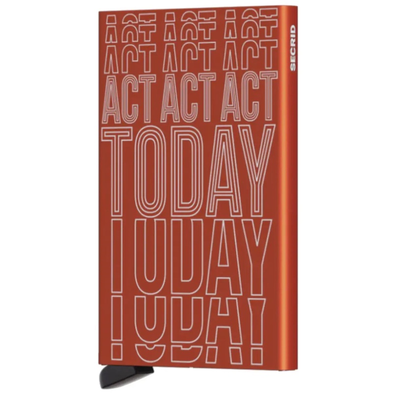 Secrid Cardprotector Compact RFID Card Wallet - Laser Act Today (Orange)