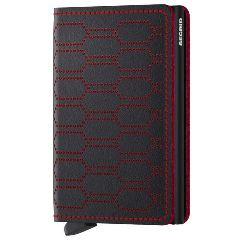 Secrid Slimwallet Compact RFID Wallet - Fuel - Black / Red