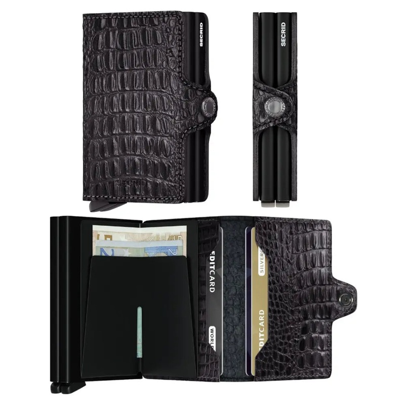 Secrid Twinwallet Compact RFID Wallet - Black Nile