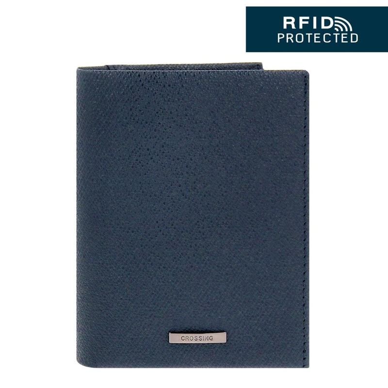 Crossing Elite Short Leather Wallet With Coin Pouch RFID - Jeans