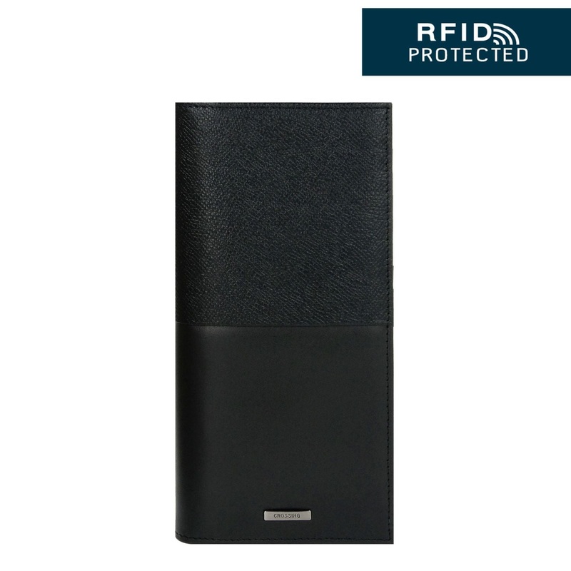 Crossing Infinite Long Leather Wallet RFID - Black
