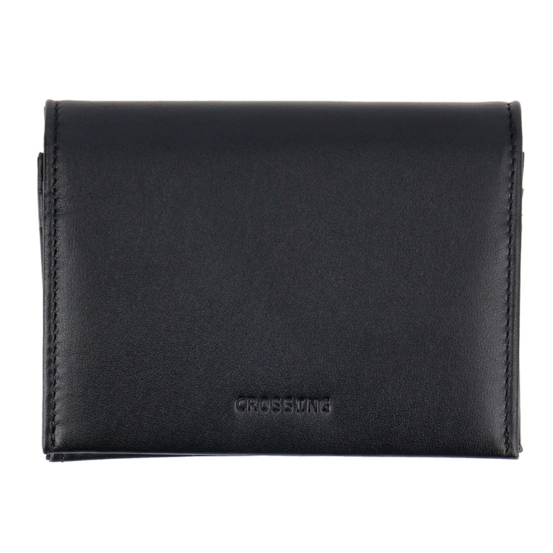 Crossing Sydney Bi-Fold Card Holder With Gusset Rfid - Black