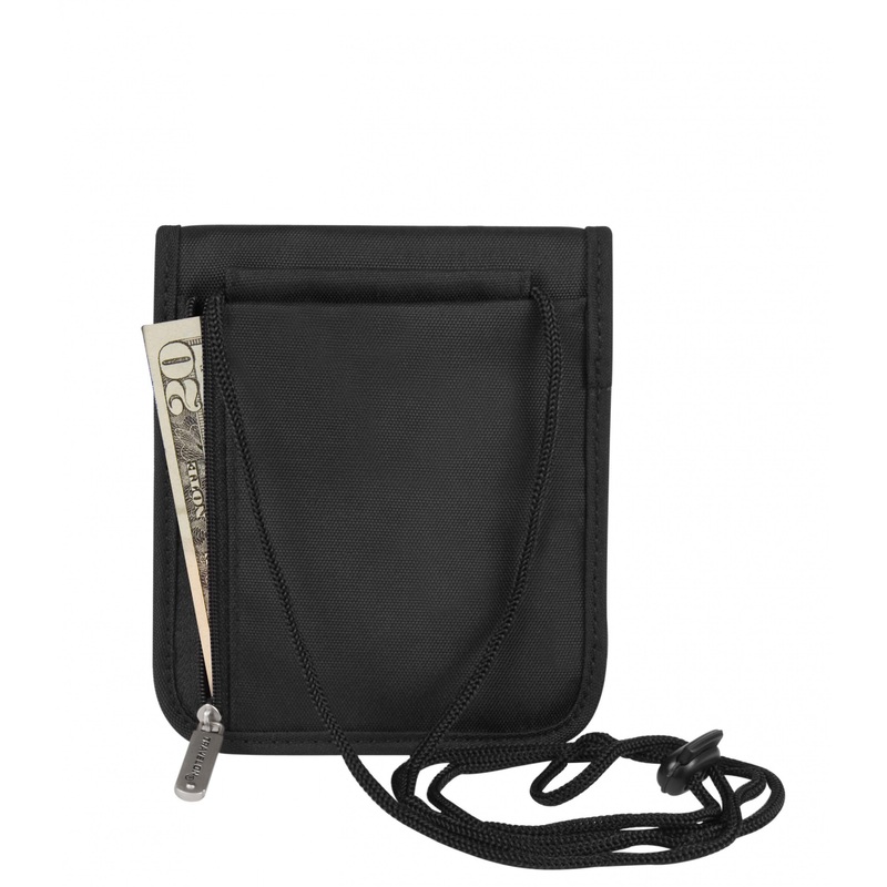 RFID-Blocking ID And Boarding Pass Holder with Snap Closure