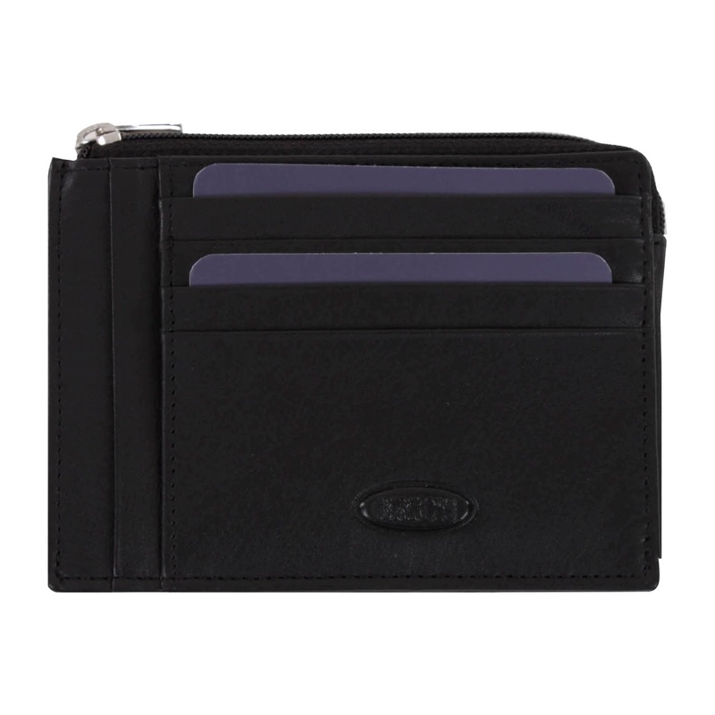 BRIC'S Cervino RFID Zip Card Holder (Black)