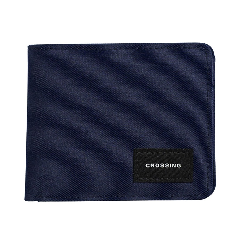 Crossing Bifold Wallet with Coin Pocket & Card Flap RFID - Navy