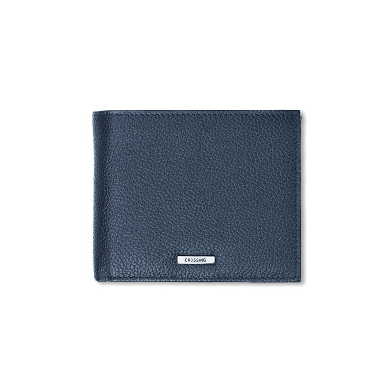 Crossing Milano Voyager Bi-Fold Wallet Window and Coin Pouch RFID - Dark Navy
