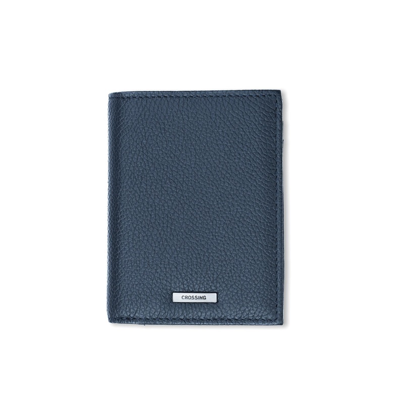 Crossing Milano Voyager Short Bi-Fold Wallet With Coin Pouch RFID - Dark Navy