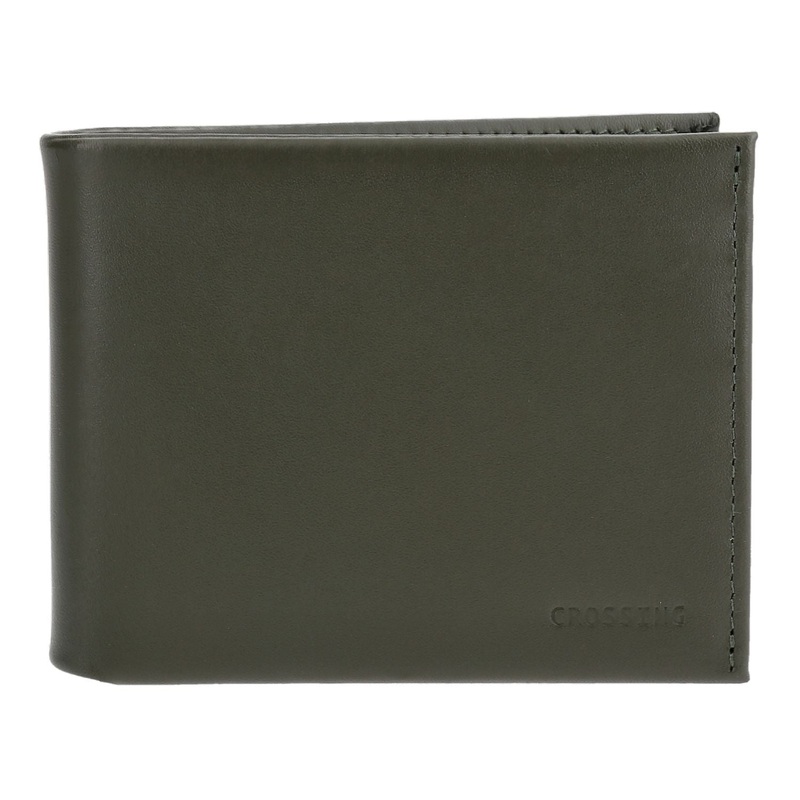 Crossing Sydney Slim Leather Wallet With Coin Pocket [5 Card Slots] Rfid - Khaki