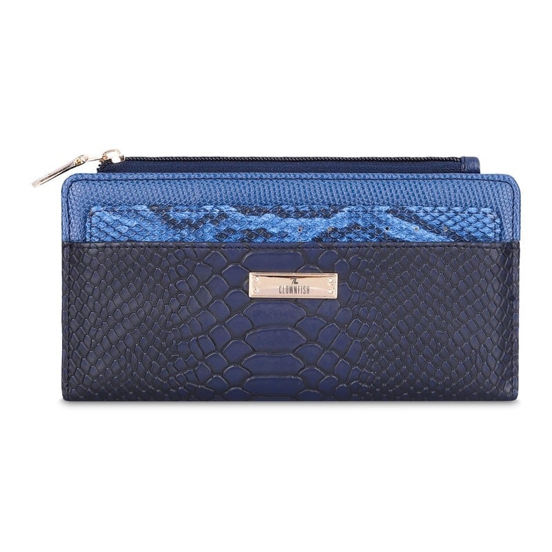 Bi-Fold Womens Wallet - Faux Leather with Card Holder | Compact & Elegant | Midnight Blue