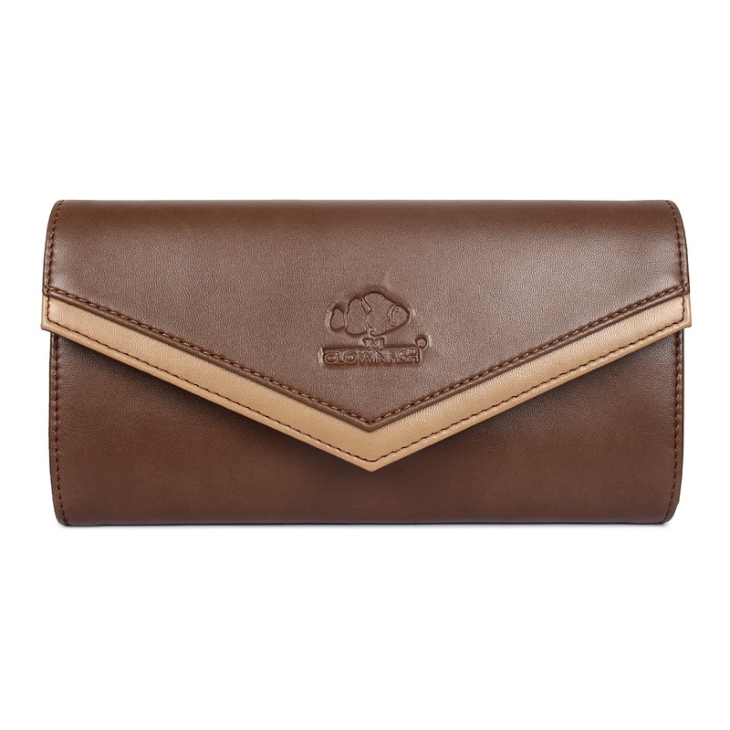 Stylish Women's Wallet Clutch - Multiple Card Slots | Slim & Compact | Brown