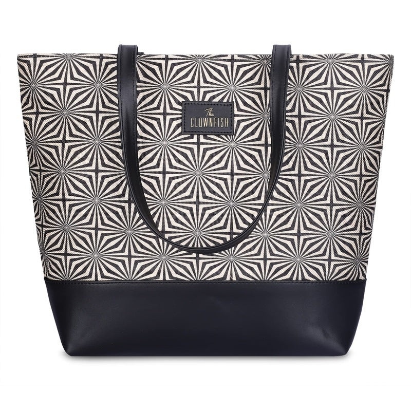 THE CLOWNFISH Combo of Valentine Series Printed Handicraft Fabric & Faux Leather Handbag for Women/College Girls & Charisma Collection Womens Wallet Clutch (Cream-Wave Design)