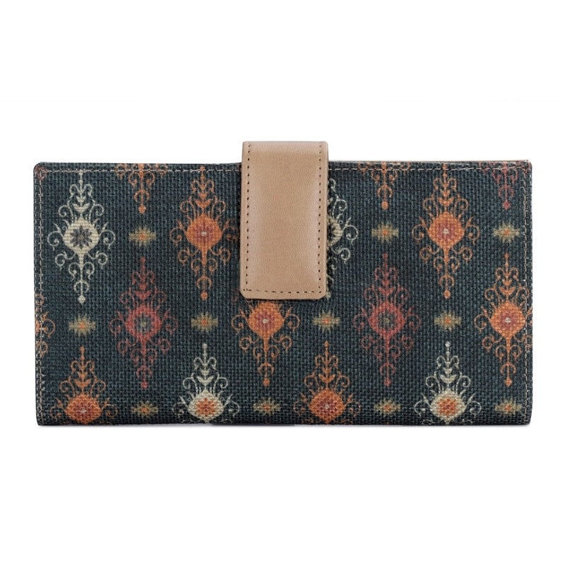 THE CLOWNFISH Orlanda Collection Womens Wallet - Premium Fabric, Slim Design | 3 Compartments | Green