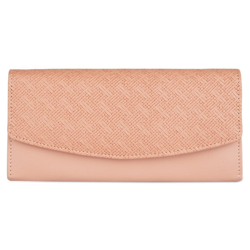 THE CLOWNFISH Remy Collection Womens Wallet Clutch - Multiple Card Slots | 20.5 x 3 x 10 cm | Peach