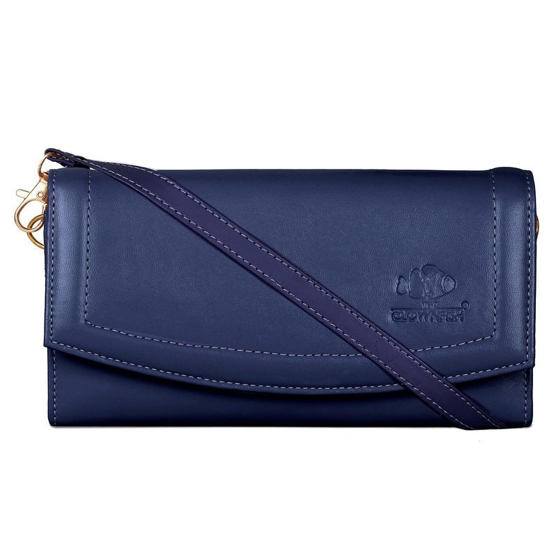 THE CLOWNFISH Trixie Ladies wallet Purse Sling bag with Shoulder Belt (Brown)