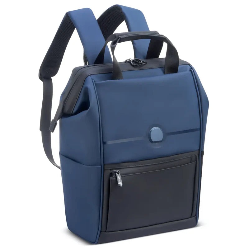 Delsey Turenne Soft 14" Laptop Backpack with RFID - Night Blue