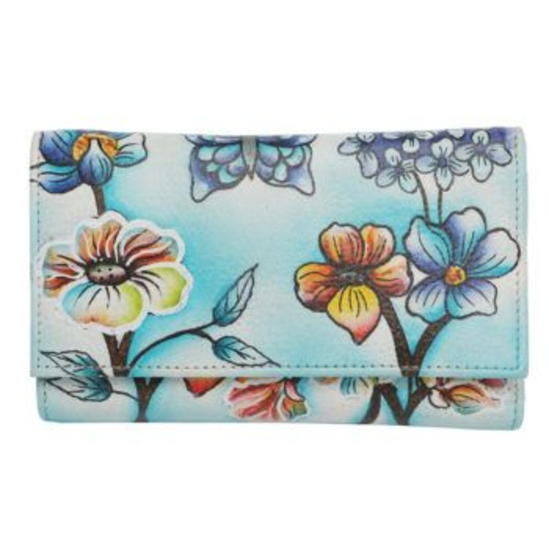 Modapelle - Ladies Hand-Painted RFID Leather Wallet