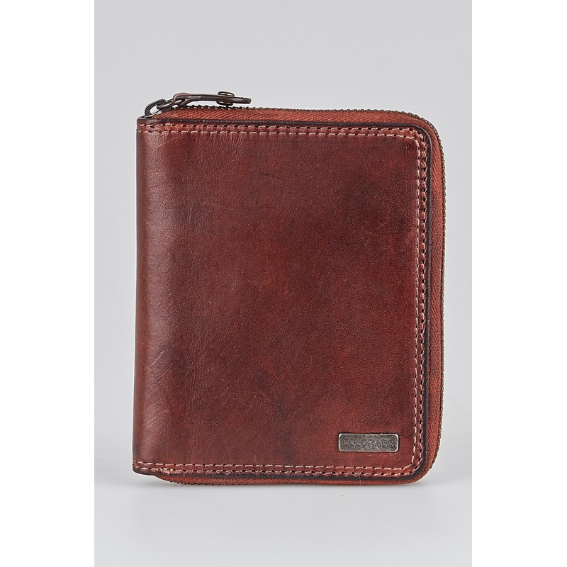 RFID Leather Zip Wallet