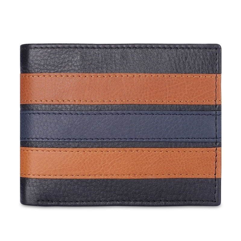 RFID Protected Genuine Leather Bi-Fold Wallet - Multiple Card Slots, Coin Pocket | 11 cm | Moss Green