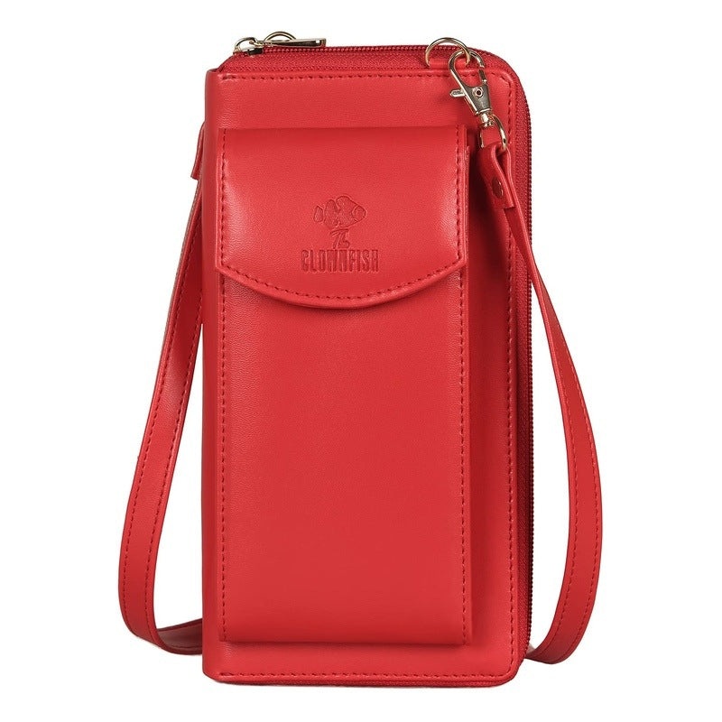 Sling Bag: Women's Wallet with Front Mobile Pocket | Lightweight | Red