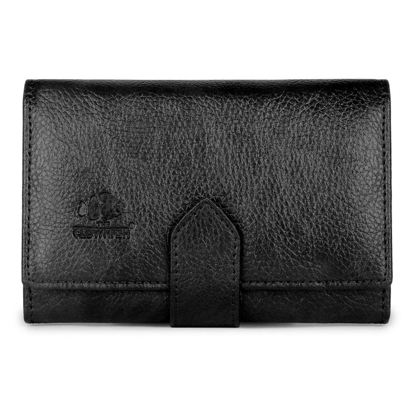 THE CLOWNFISH Black Women's Wallet (TCFLWLFL-ABBL6)