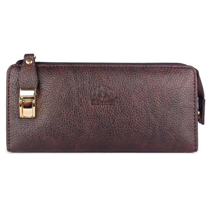 THE CLOWNFISH Jazz Series Brown Women's Wallet