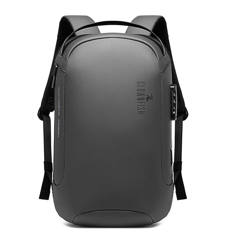 THE CLOWNFISH Water Resistant Laptop Backpack - Anti-Theft, USB Charging | 20L | Grey