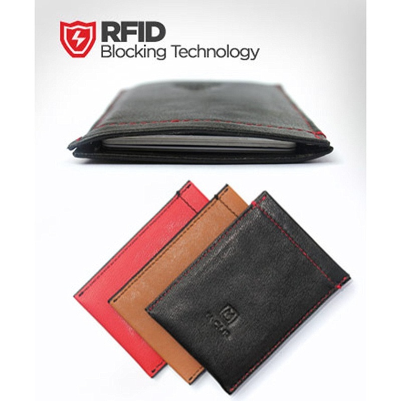 Men's Italian Leather RFID Blocking Card Case