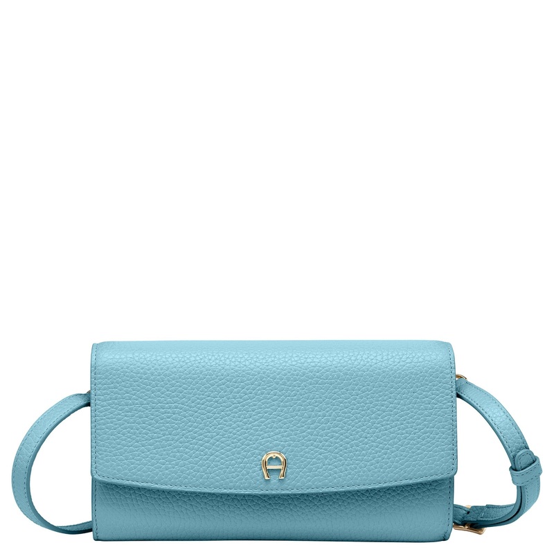 Aigner Wallet on Chain - Geldbrse 14cc 21.5 cm RFID (aquamarine blue)