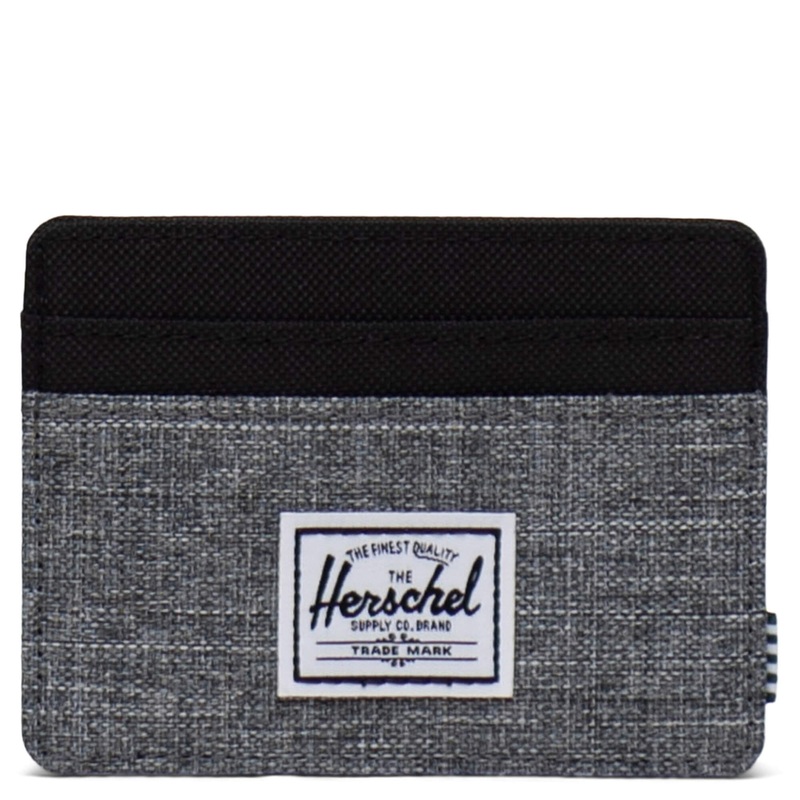 Herschel Charlie - Kreditkartenetui 4cc 10 cm RFID (raven crosshatch)