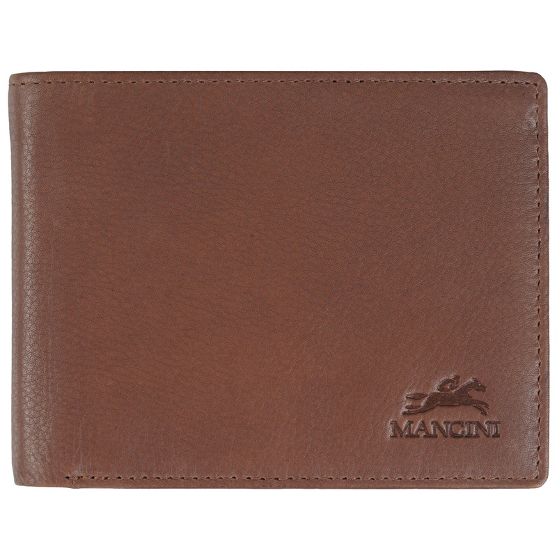 Mancini Leather Men's Wallet Left Wing RFID Billfold