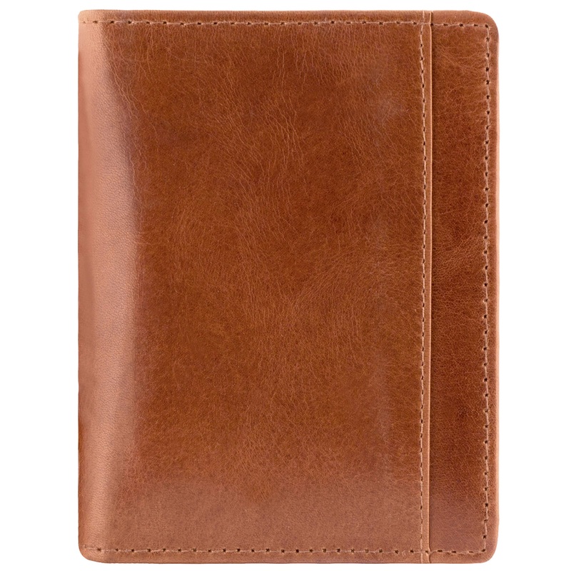 Mancini Leather Men's Wallet with Unique Vertical Wing RFID