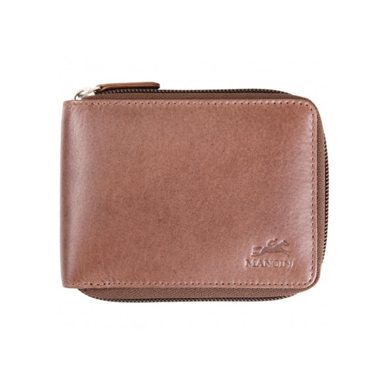 Mancini Leather Men's Wallet Zippered RFID Billfold with Removable Passcase