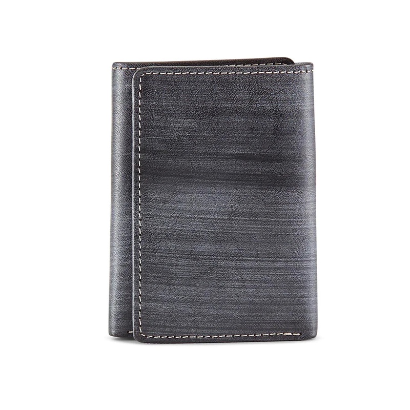 Brushed Granite RFID ID Trifold Wallet