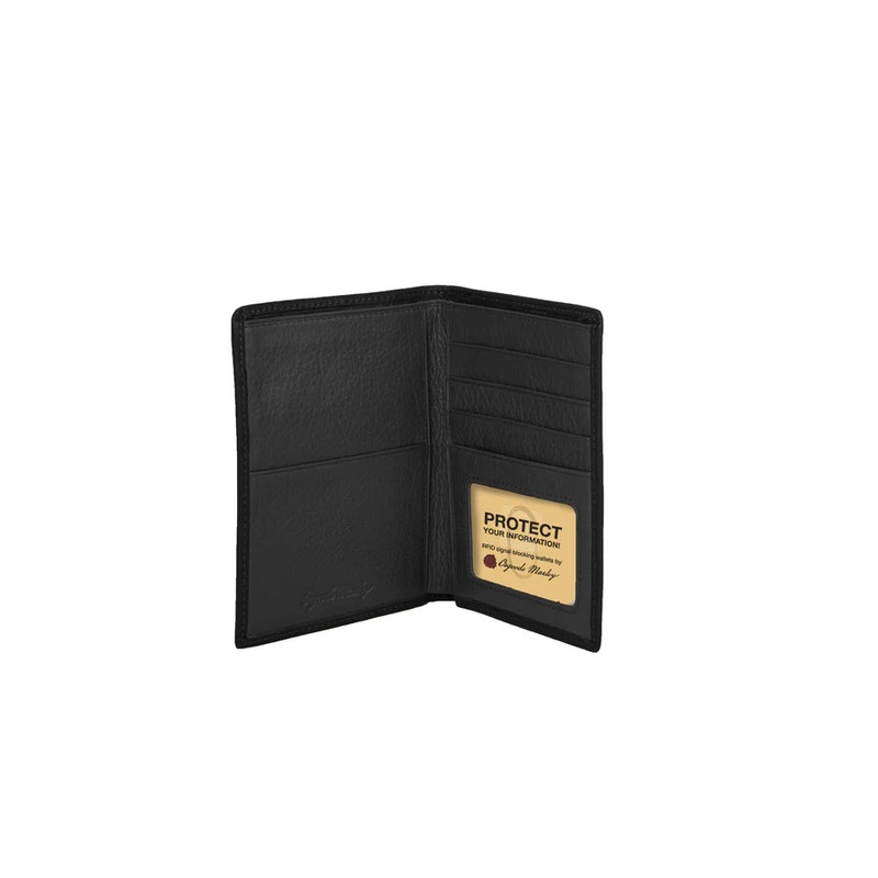 Cashmere RFID Passport Wallet -black