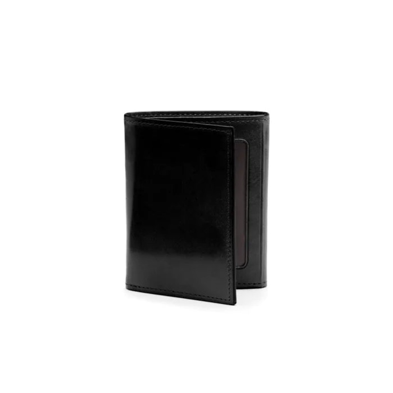 Old Leather Double ID Trifold RFID-Black