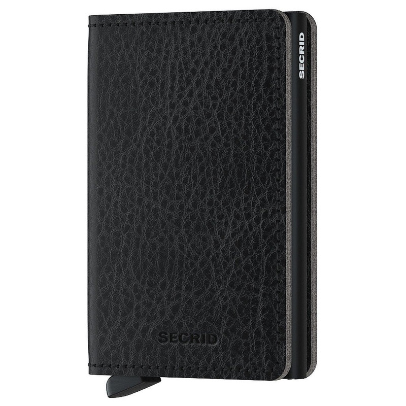 Secrid Vegetable Tanned Slimwallet - Geldbrse RFID 6.8 cm (black black)