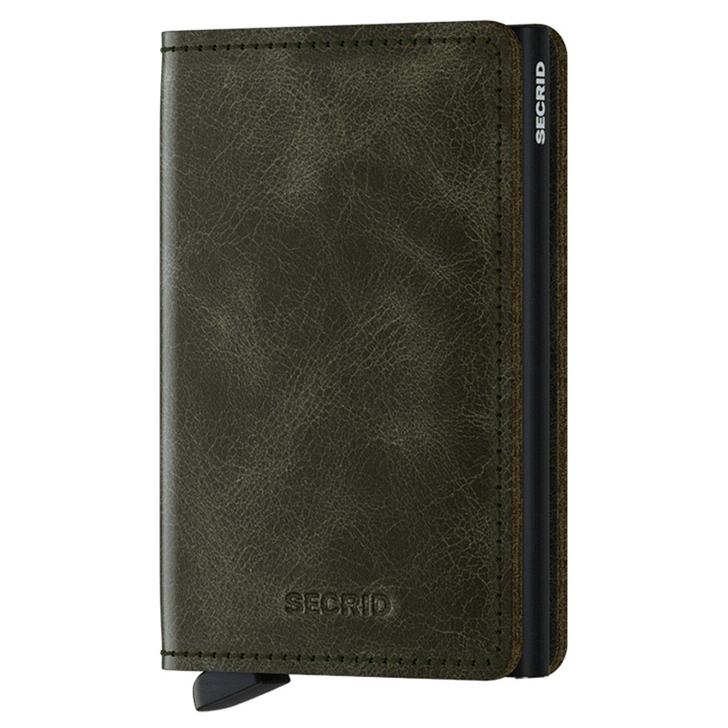 Secrid Vintage Slimwallet - Geldbrse RFID 6.8 cm (olive-black)