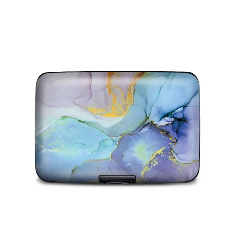 RFID Armored Wallet -Blue Marble