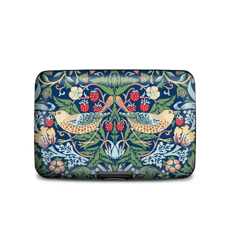 RFID Armored Wallet -Morris Strawberry Thief