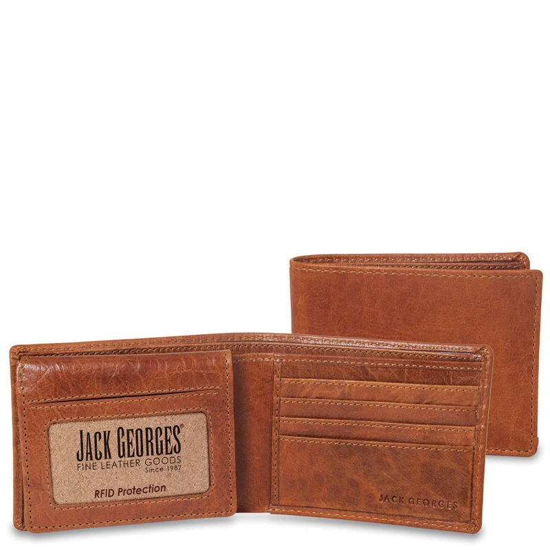 Voyager Bi-Fold Wallet with ID Flap RFID-honey